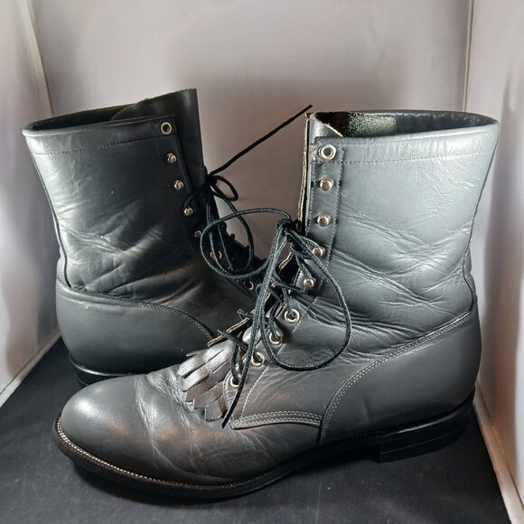 Justin 502 Men's Boot Grey Kipskin Size 12D - Picture 1 of 11